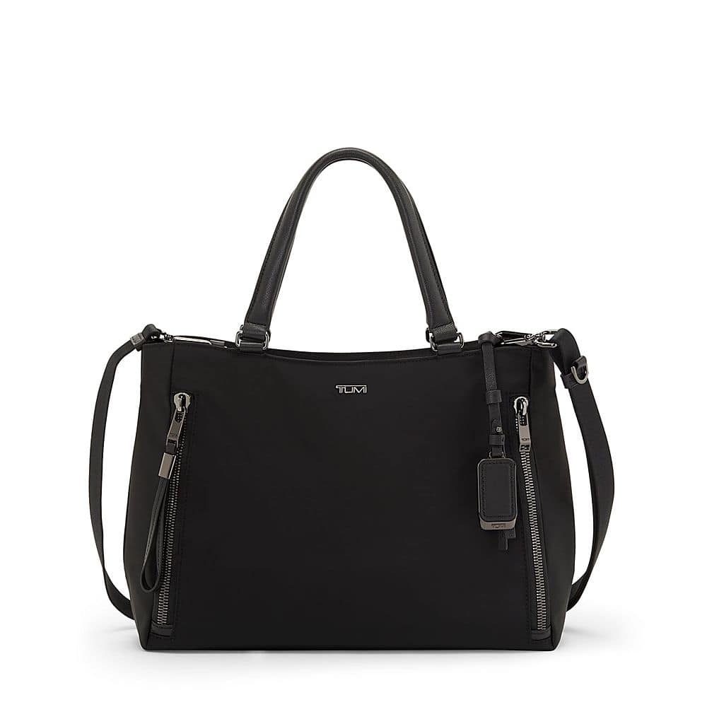 Front. TUMI - Voyageur Valetta Medium Tote - Black/Gunmetal.