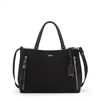 TUMI - Voyageur Valetta Medium Tote - Black/Gunmetal - Front_Zoom