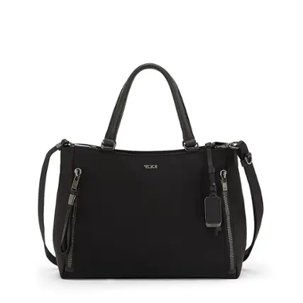 Front. TUMI - Voyageur Valetta Medium Tote - Black/Gunmetal.