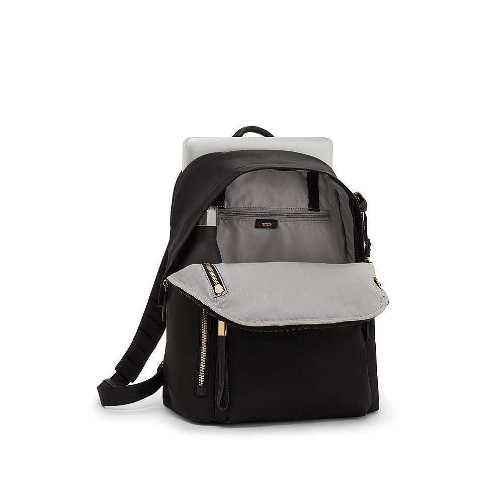 Left. TUMI - Voyageur Halsey Backpack - Black/Gold.