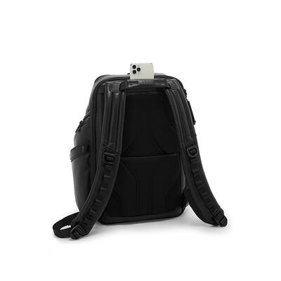 TUMI Alpha Bravo Search Backpack Black Leather TUMI Alpha Bravo Search Backpack Black Leather