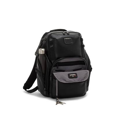 TUMI Alpha Bravo Search Backpack Black Leather TUMI Alpha Bravo Search Backpack Black Leather