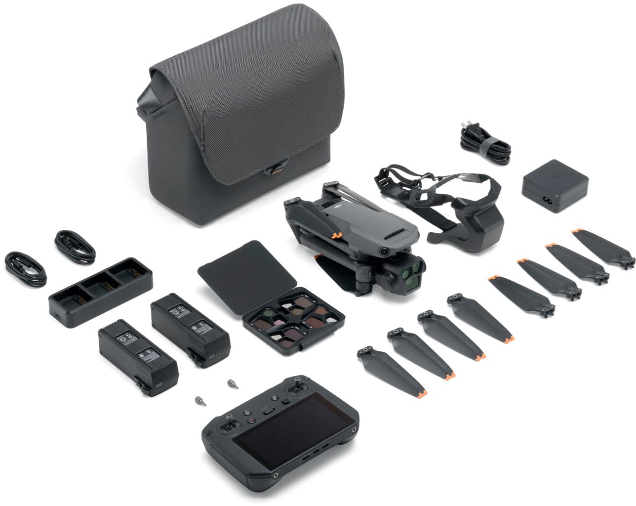 Alt View 14. DJI - Mavic 3 Pro Fly More Combo Drone and RC Pro Remote Control with Built-in Screen - Gray.