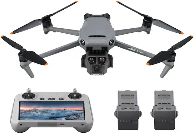 Alt View 11. DJI - Mavic 3 Pro Fly More Combo Drone and RC Remote Control with Built-in Screen - Gray.