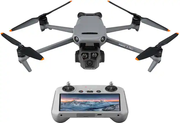 Alt View 11. DJI - Mavic 3 Pro Drone and RC Remote Control with Built-in Screen - Gray.