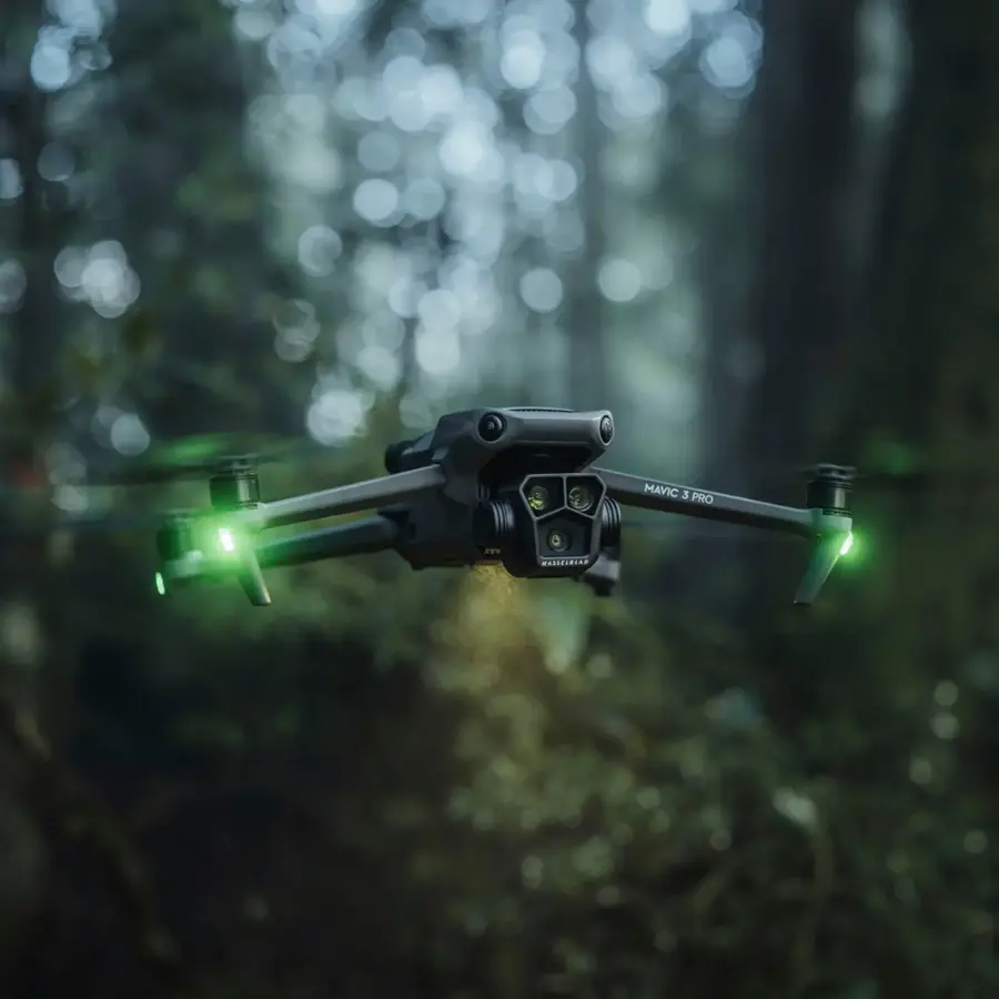 Alt View 18. DJI - Mavic 3 Pro Drone and RC Remote Control with Built-in Screen - Gray.