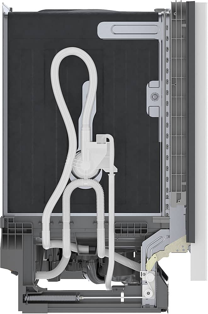 Angle. Bosch - 100 Series 24" Front Control Smart Built-In Hybrid Stainless Steel Tub Dishwasher with 50dBA - White.