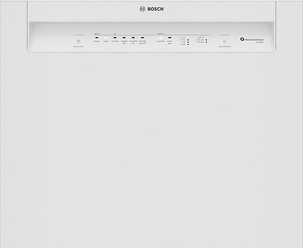 Alt View 11. Bosch - 100 Series 24" Front Control Smart Built-In Hybrid Stainless Steel Tub Dishwasher with 50dBA - White.