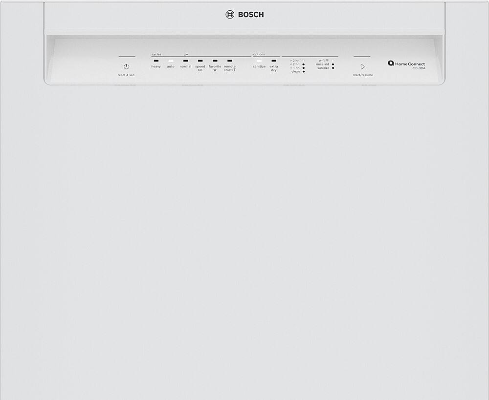 Alt View 11. Bosch - 100 Series 24" Front Control Smart Built-In Hybrid Stainless Steel Tub Dishwasher with 50dBA - White.