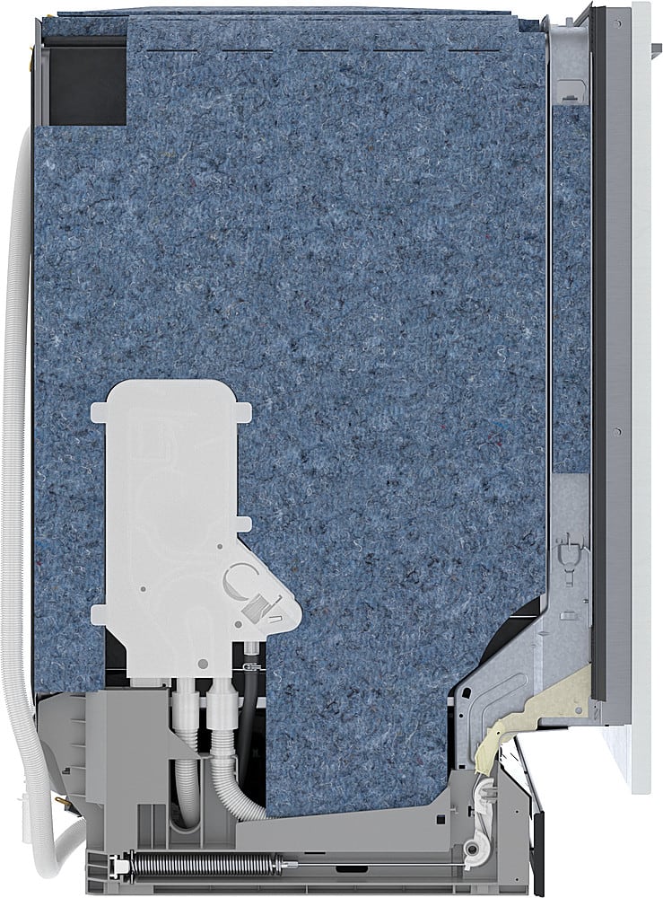 Angle. Bosch - 800 Series 24" Top Control Smart Built-In Stainless Steel Tub Dishwasher with 3rd Rack and RackMatic, 42 dBA - Custom Panel Ready.