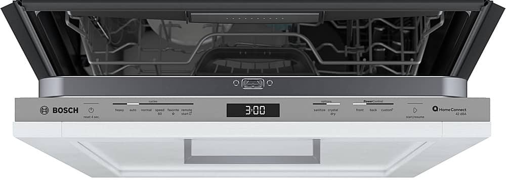 Alt View 11. Bosch - 800 Series 24" Top Control Smart Built-In Stainless Steel Tub Dishwasher with 3rd Rack and RackMatic, 42 dBA - Custom Panel Ready.