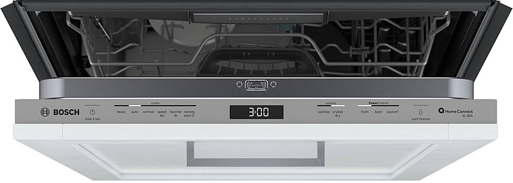 Alt View 11. Bosch - 800 Series 24" Top Control Smart Built-In Stainless Steel Tub Dishwasher with 3rd Rack and RackMatic, 42 dBA - Custom Panel Ready.