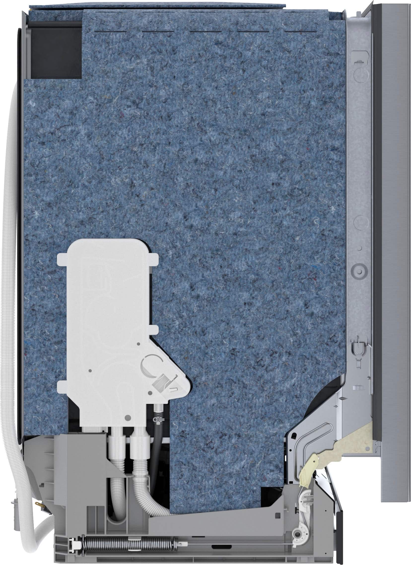 Angle. Bosch - 500 Series 24" Top Control Smart Built-In Stainless Steel Tub Dishwasher with 3rd Rack and AutoAir, 44dBA - Stainless Steel.