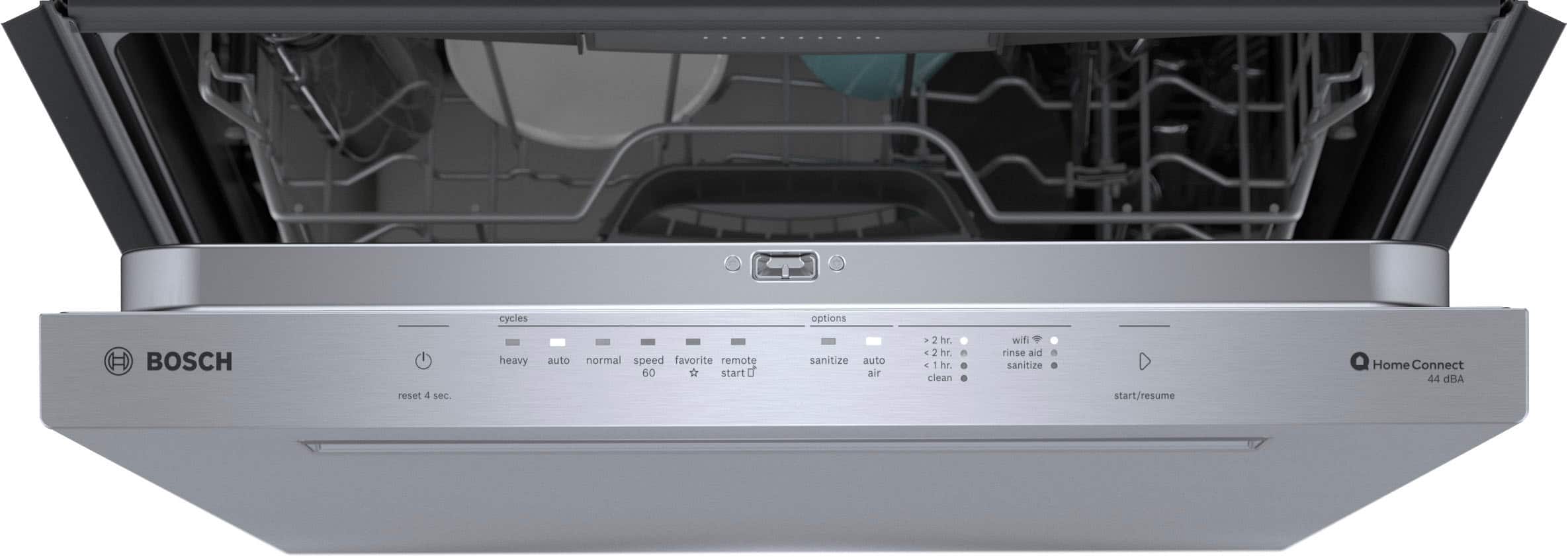 Alt View 11. Bosch - 500 Series 24" Top Control Smart Built-In Stainless Steel Tub Dishwasher with 3rd Rack and AutoAir, 44dBA - Stainless Steel.