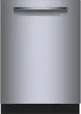 Front. Bosch - 800 Series 24 " Top Control Smart Built-In Stainless Steel Tub Dishwasher with 3rd Rack and CrystalDry, 42dBA - Stainless Steel.