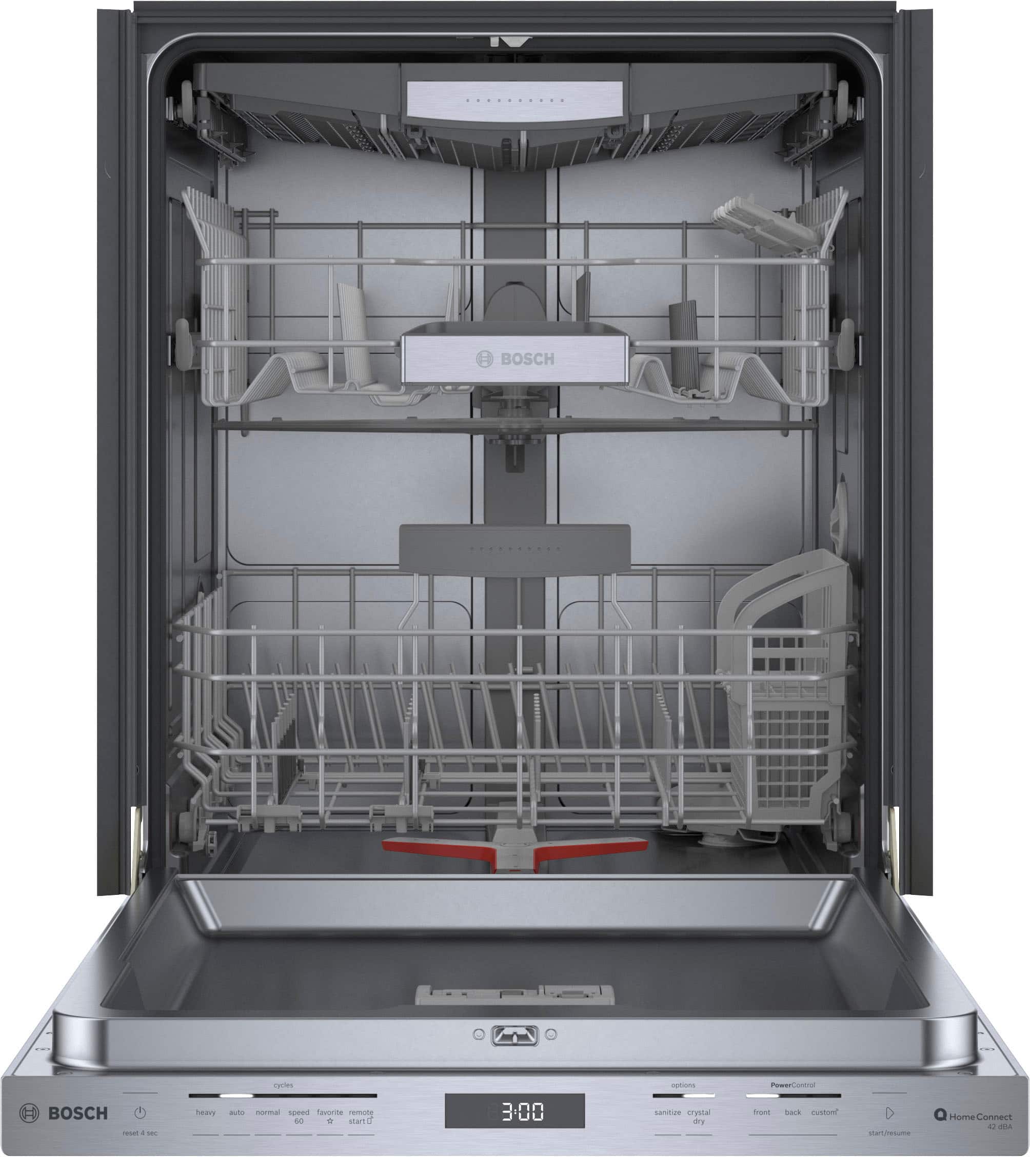 Alt View 2. Bosch - 800 Series 24 " Top Control Smart Built-In Stainless Steel Tub Dishwasher with 3rd Rack and CrystalDry, 42dBA - Stainless Steel.