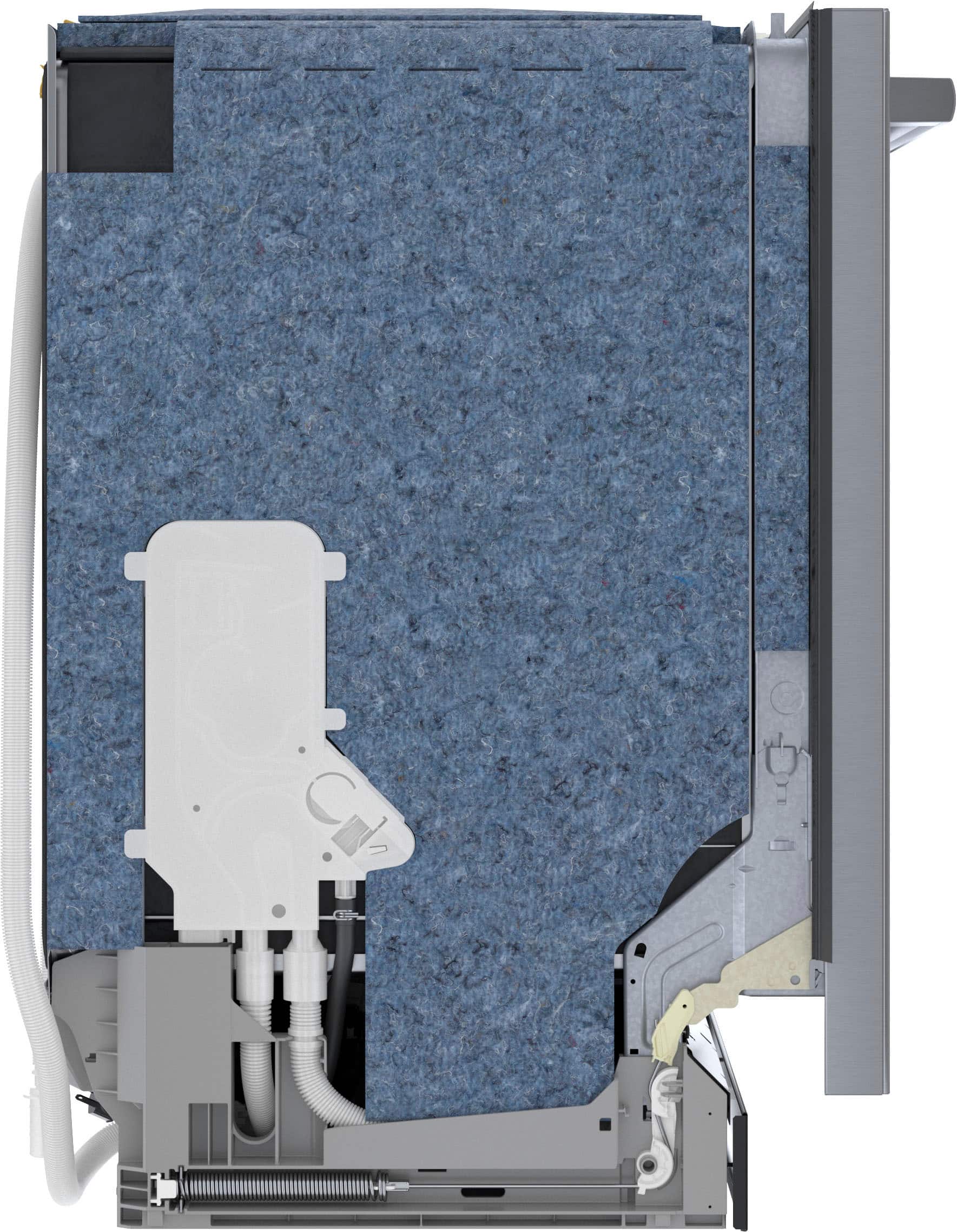 Angle. Bosch - 800 Series 24" Top Control Smart Built-In Stainless Steel Tub Dishwasher with Flexible 3rd Rack, 42dBA - Stainless Steel.