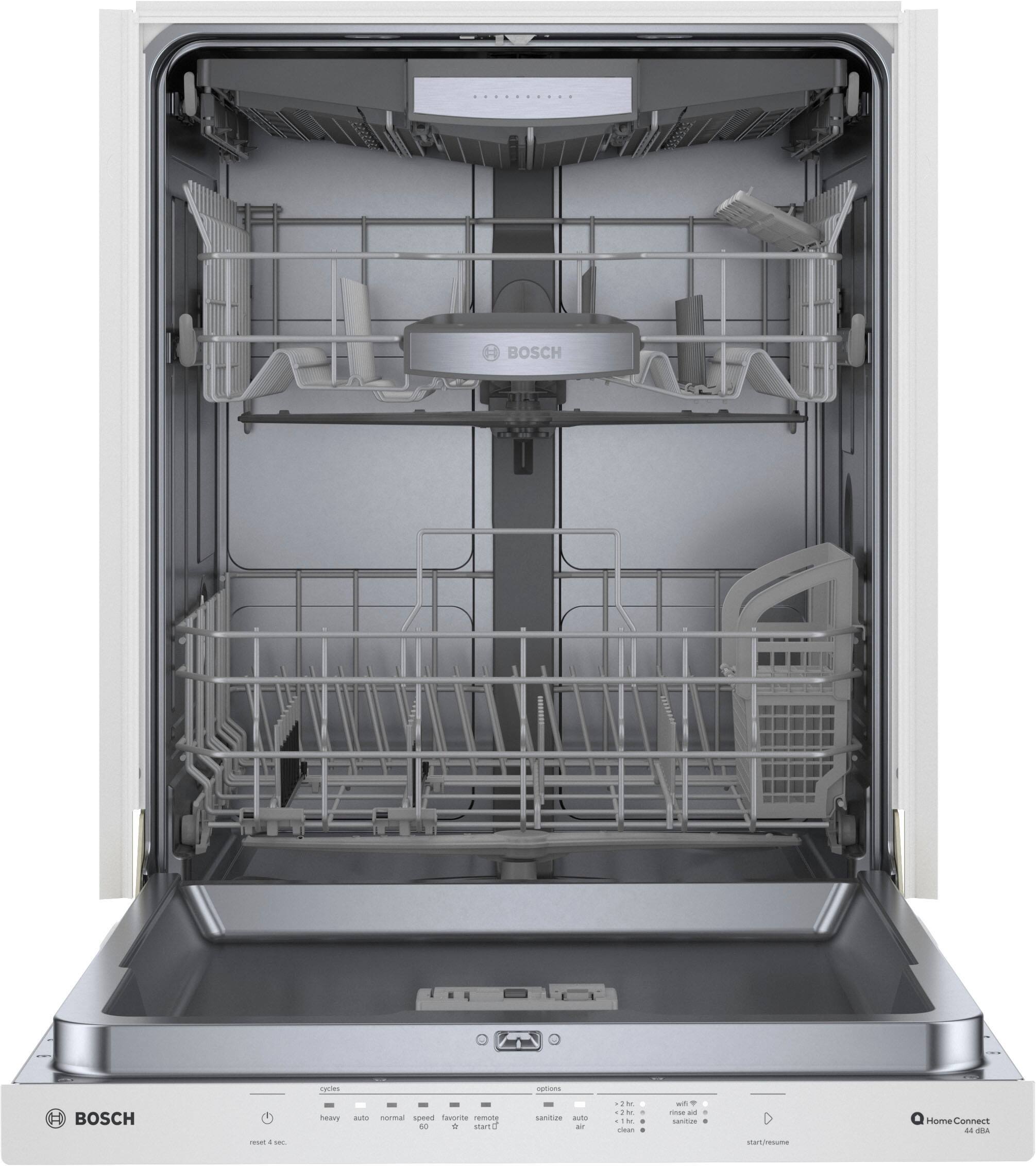Alt View 2. Bosch - 500 Series 24" Top Control Smart Built-In Stainless Steel Tub Dishwasher with 3rd Rack and AutoAir, 44dBA - White.