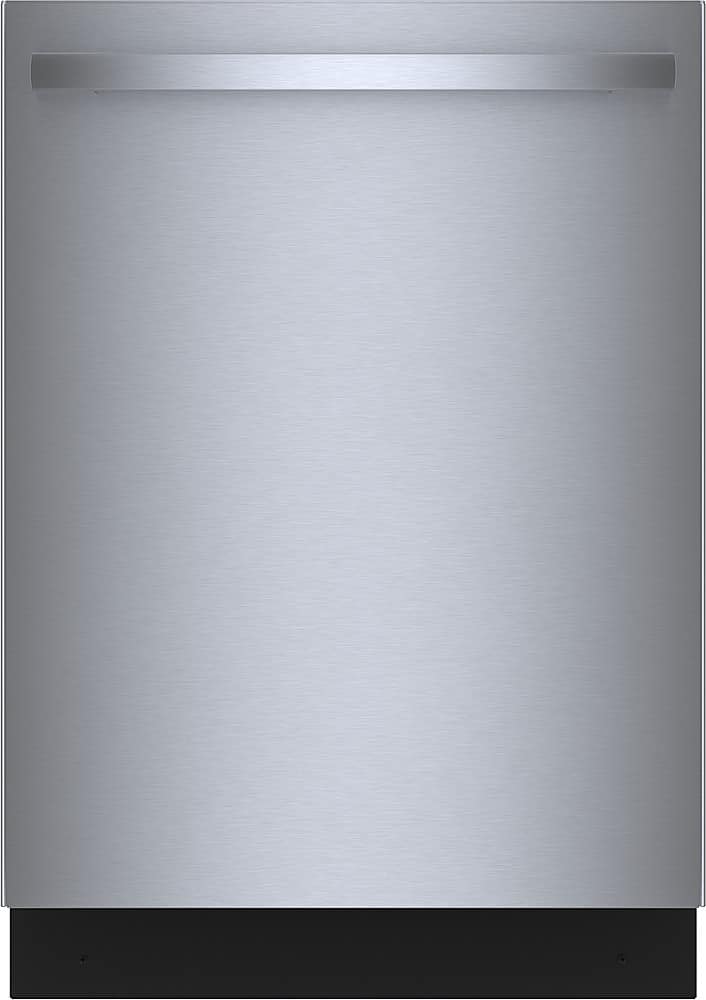 Front. Bosch - 500 Series 24" Top Control Smart Built-In Stainless Steel Tub Dishwasher with Flexible 3rd Rack, 44dBA - Stainless Steel.