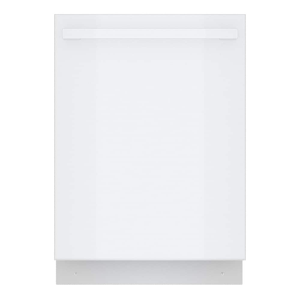 Front. Bosch - 100 Series Premium 24" Top Control Smart Built-In Hybrid Stainless Steel Tub Dishwasher with 3rd Rack, 46 dBA - White.