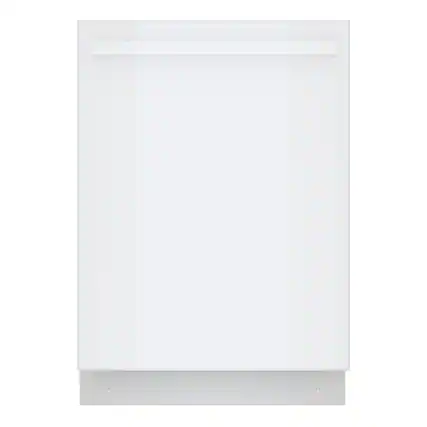 Front. Bosch - 100 Series Premium 24" Top Control Smart Built-In Hybrid Stainless Steel Tub Dishwasher with 3rd Rack, 46 dBA - White.