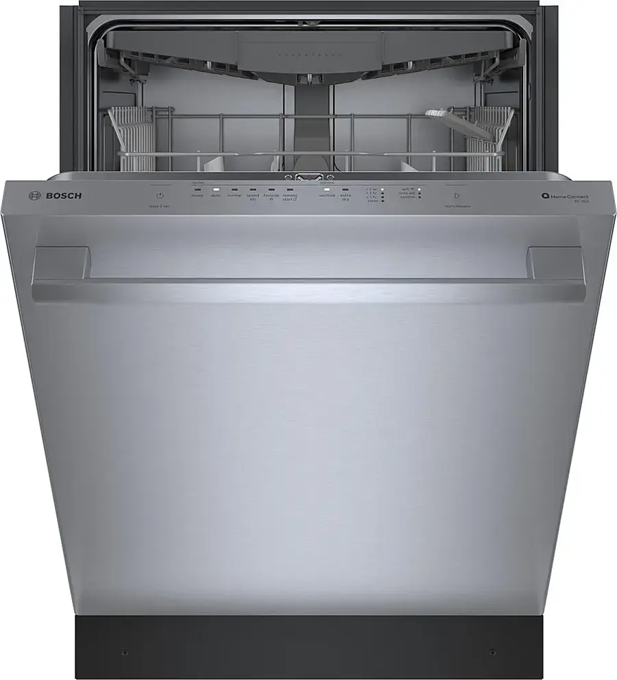 Alt View 11. Bosch - 300 Series 24" Top Control Built-In Smart Stainless Steel Tub Dishwasher with 3rd Rack, 46dBA - Stainless Steel.