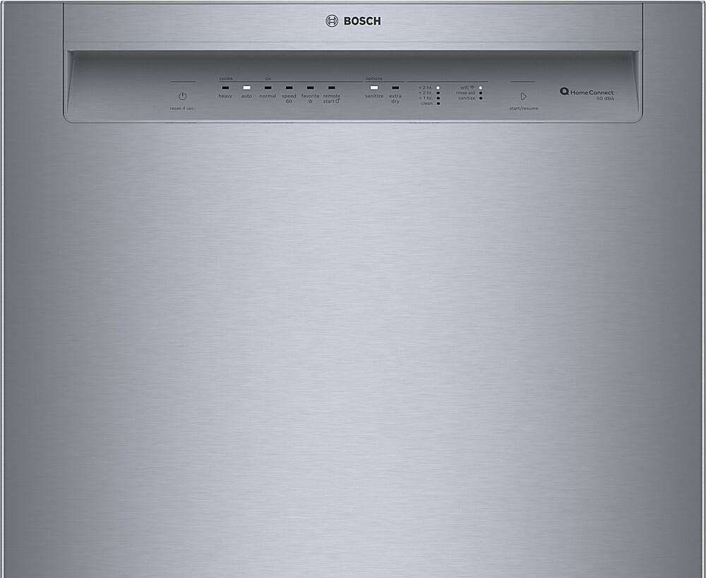 Alt View 11. Bosch - 100 Series 24" Front Control Smart Built-In Hybrid Stainless Steel Tub Dishwasher with PureDry, 50dBA - Stainless Steel.