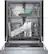 Alt View 2. Bosch - 100 Series 24" Front Control Smart Built-In Hybrid Stainless Steel Tub Dishwasher with PureDry, 50dBA - Stainless Steel.