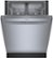 Left. Bosch - 100 Series 24" Front Control Smart Built-In Hybrid Stainless Steel Tub Dishwasher with PureDry, 50dBA - Stainless Steel.