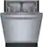 Left. Bosch - 100 Series 24" Front Control Smart Built-In Hybrid Stainless Steel Tub Dishwasher with PureDry, 50dBA - Stainless Steel.
