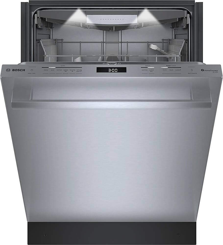 Alt View 12. Bosch - Benchmark Series 24" Top Control Smart Built-In Stainless Steel Tub Dishwasher with 3rd Rack, 39dBA - Stainless Steel.