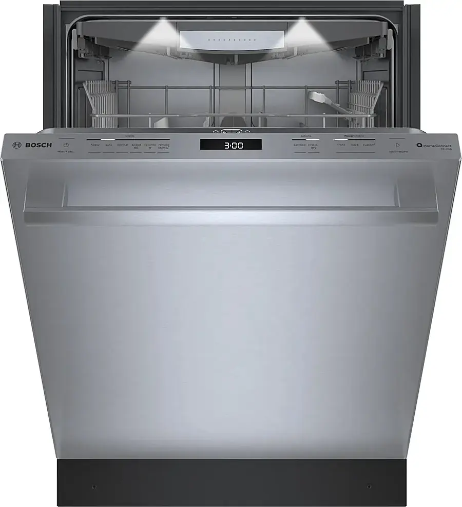 Alt View 12. Bosch - Benchmark Series 24" Top Control Smart Built-In Stainless Steel Tub Dishwasher with 3rd Rack, 39dBA - Stainless Steel.