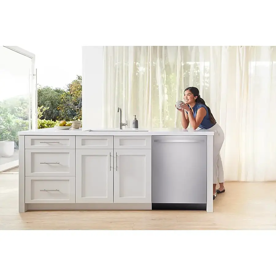 Alt View 28. Bosch - Benchmark Series 24" Top Control Smart Built-In Stainless Steel Tub Dishwasher with 3rd Rack, 39dBA - Stainless Steel.