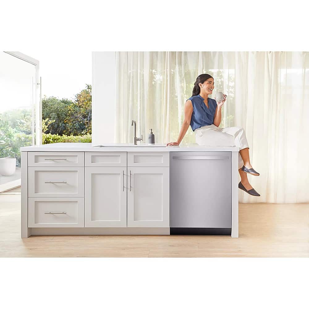 Alt View 29. Bosch - Benchmark Series 24" Top Control Smart Built-In Stainless Steel Tub Dishwasher with 3rd Rack, 39dBA - Stainless Steel.