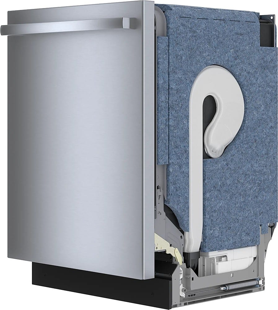 Left. Bosch - Benchmark Series 24" Top Control Smart Built-In Stainless Steel Tub Dishwasher with 3rd Rack, 39dBA - Stainless Steel.