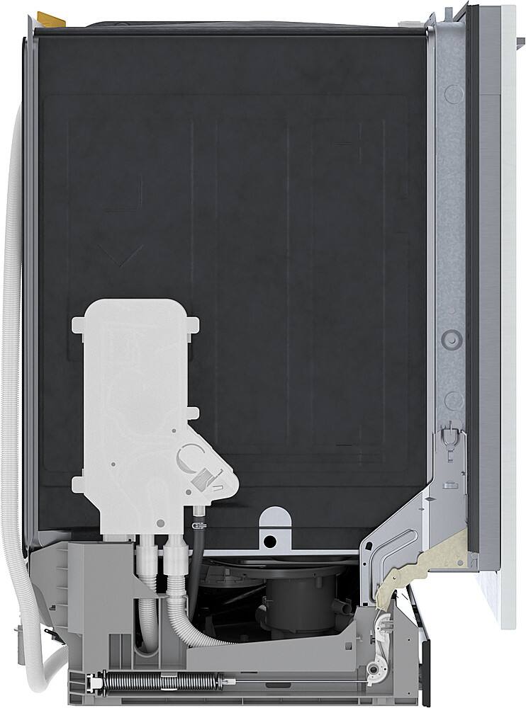 Angle. Bosch - 300 Series 24" Top Control Smart Built-In Stainless Steel Tub Dishwasher with 3rd Rack and RackMatic, 46 dBA - Custom Panel Ready.