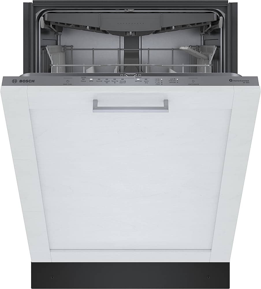 Alt View 11. Bosch - 300 Series 24" Top Control Smart Built-In Stainless Steel Tub Dishwasher with 3rd Rack and RackMatic, 46 dBA - Custom Panel Ready.