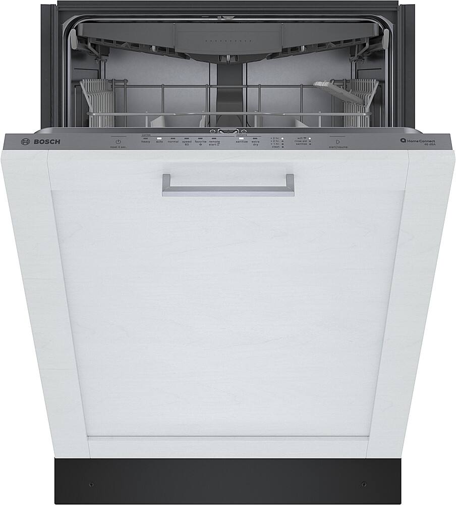 Alt View 11. Bosch - 300 Series 24" Top Control Smart Built-In Stainless Steel Tub Dishwasher with 3rd Rack and RackMatic, 46 dBA - Custom Panel Ready.