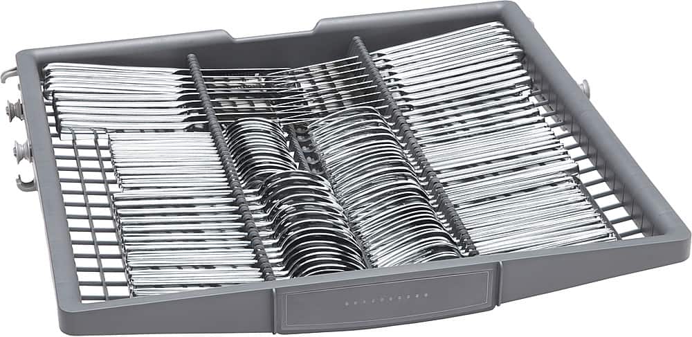 Alt View 12. Bosch - 300 Series 24" Top Control Smart Built-In Stainless Steel Tub Dishwasher with 3rd Rack and RackMatic, 46 dBA - Custom Panel Ready.