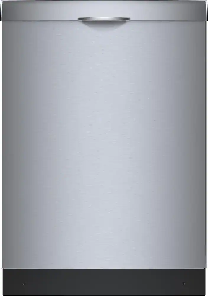 Front. Bosch - 300 Series 24" Top Control Smart Built-In Stainless Steel Tub Dishwasher with 3rd Rack, 46dBA - Stainless Steel.