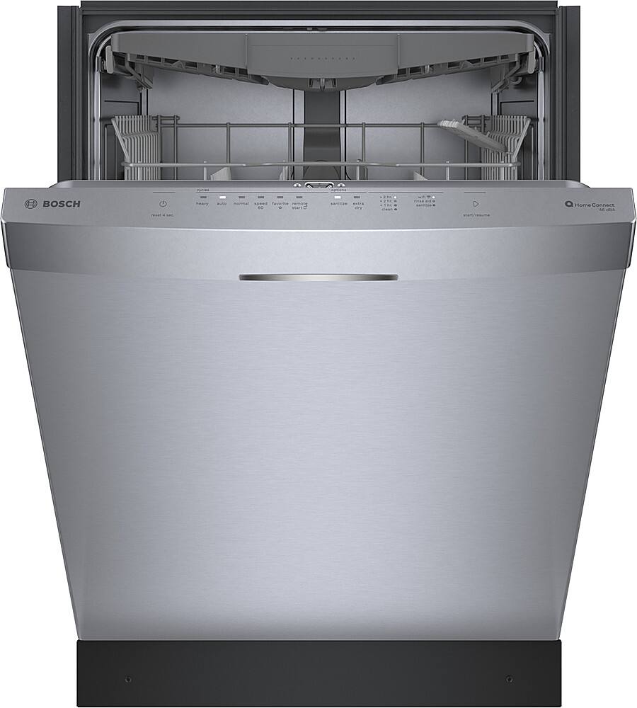 Alt View 11. Bosch - 300 Series 24" Top Control Smart Built-In Stainless Steel Tub Dishwasher with 3rd Rack, 46dBA - Stainless Steel.