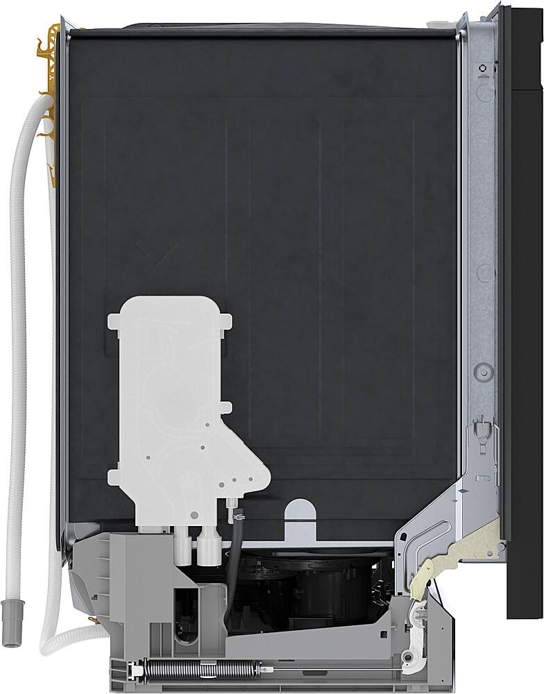 Angle. Bosch - 300 Series 24" Front Control Smart Built-In Stainless Steel Tub Dishwasher with 3rd Rack, 46dBA - Black.