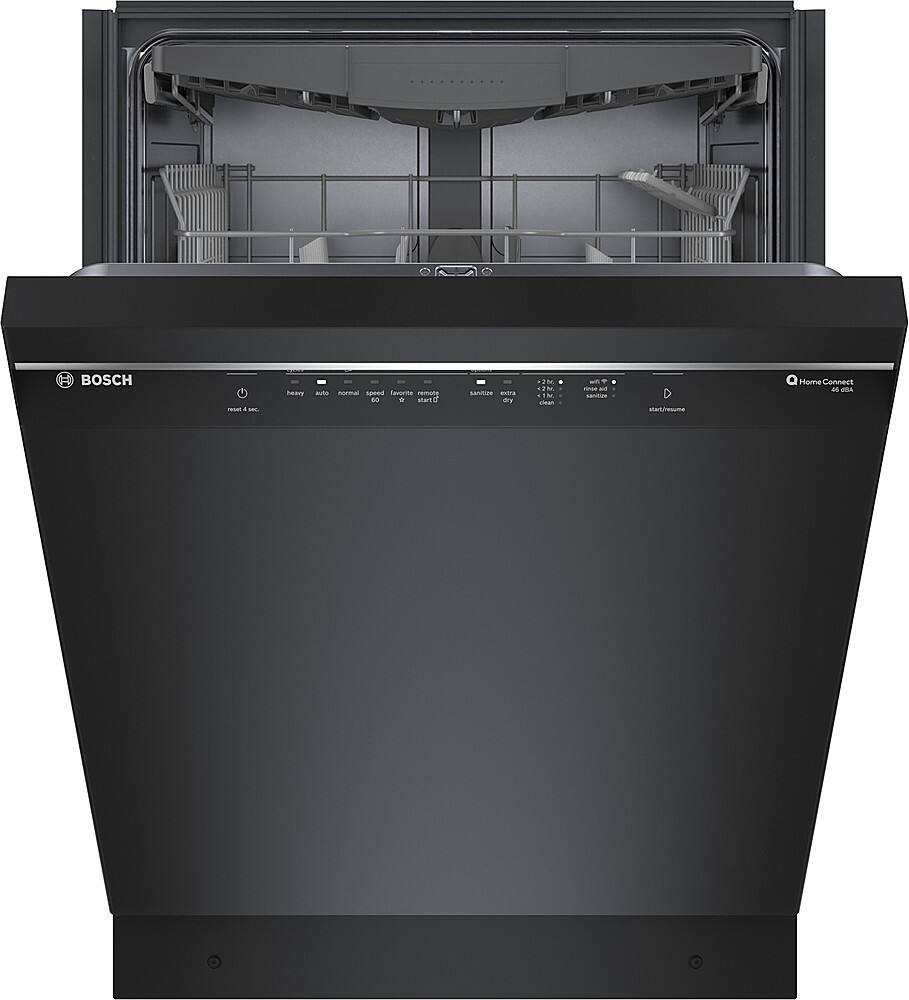 Alt View 11. Bosch - 300 Series 24" Front Control Smart Built-In Stainless Steel Tub Dishwasher with 3rd Rack, 46dBA - Black.