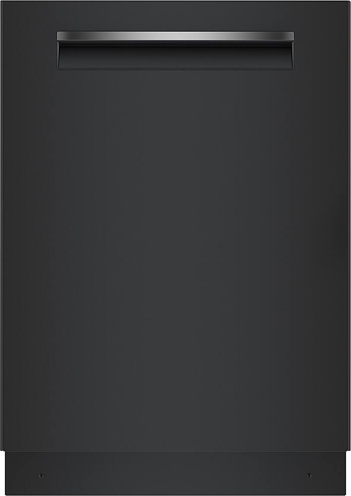 Front. Bosch - 500 Series 24" Top Control Smart Built-In Stainless Steel Tub Dishwasher with Flexible 3rd Rack, 44dBA - Black.