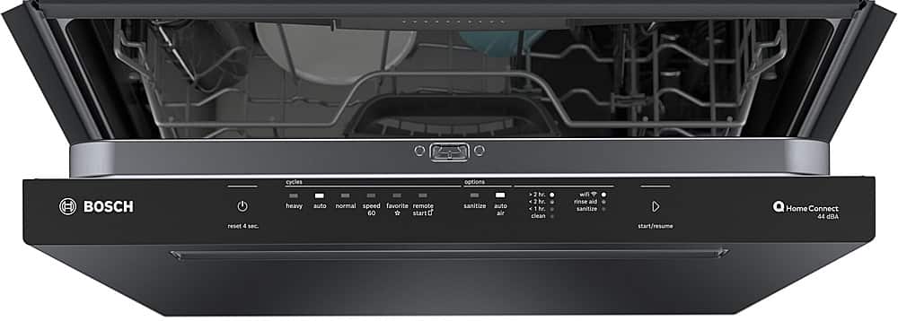 Alt View 11. Bosch - 500 Series 24" Top Control Smart Built-In Stainless Steel Tub Dishwasher with Flexible 3rd Rack, 44dBA - Black.
