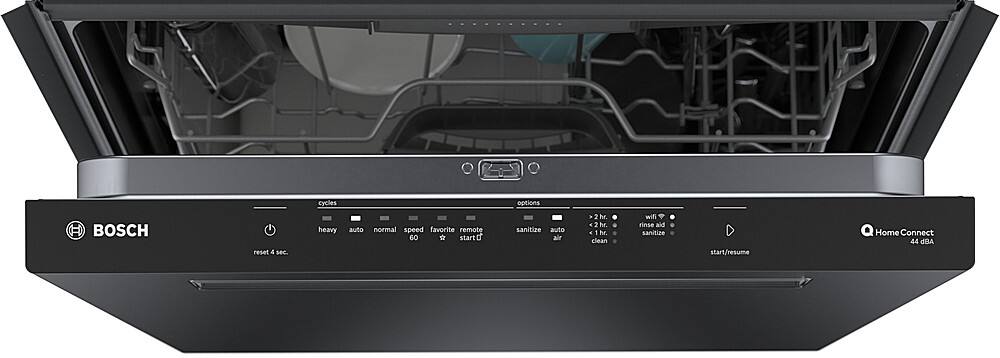 Alt View 11. Bosch - 500 Series 24" Top Control Smart Built-In Stainless Steel Tub Dishwasher with Flexible 3rd Rack, 44dBA - Black.