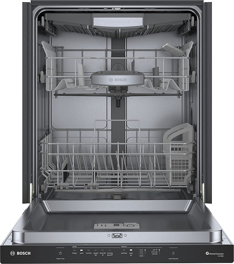 Alt View 2. Bosch - 500 Series 24" Top Control Smart Built-In Stainless Steel Tub Dishwasher with Flexible 3rd Rack, 44dBA - Black.