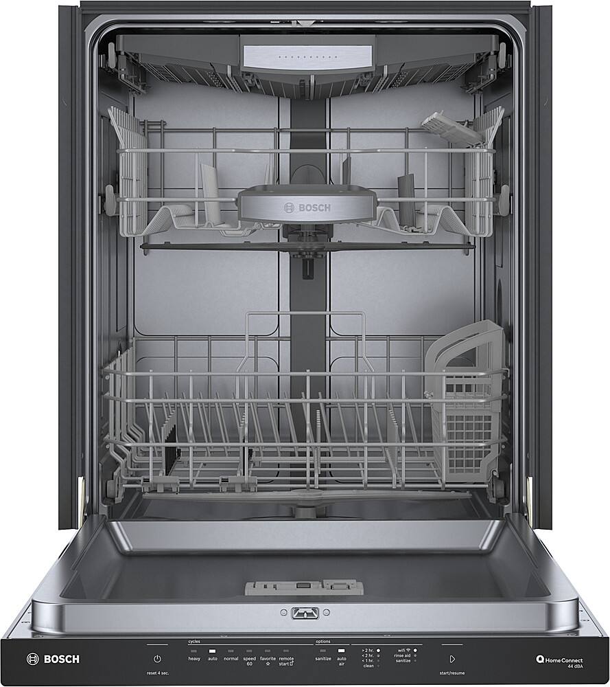 Alt View 2. Bosch - 500 Series 24" Top Control Smart Built-In Stainless Steel Tub Dishwasher with Flexible 3rd Rack, 44dBA - Black.