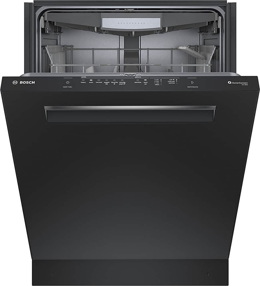 Alt View 2. Bosch - 500 Series 24" Top Control Smart Built-In Stainless Steel Tub Dishwasher with Flexible 3rd Rack, 44dBA - Black.