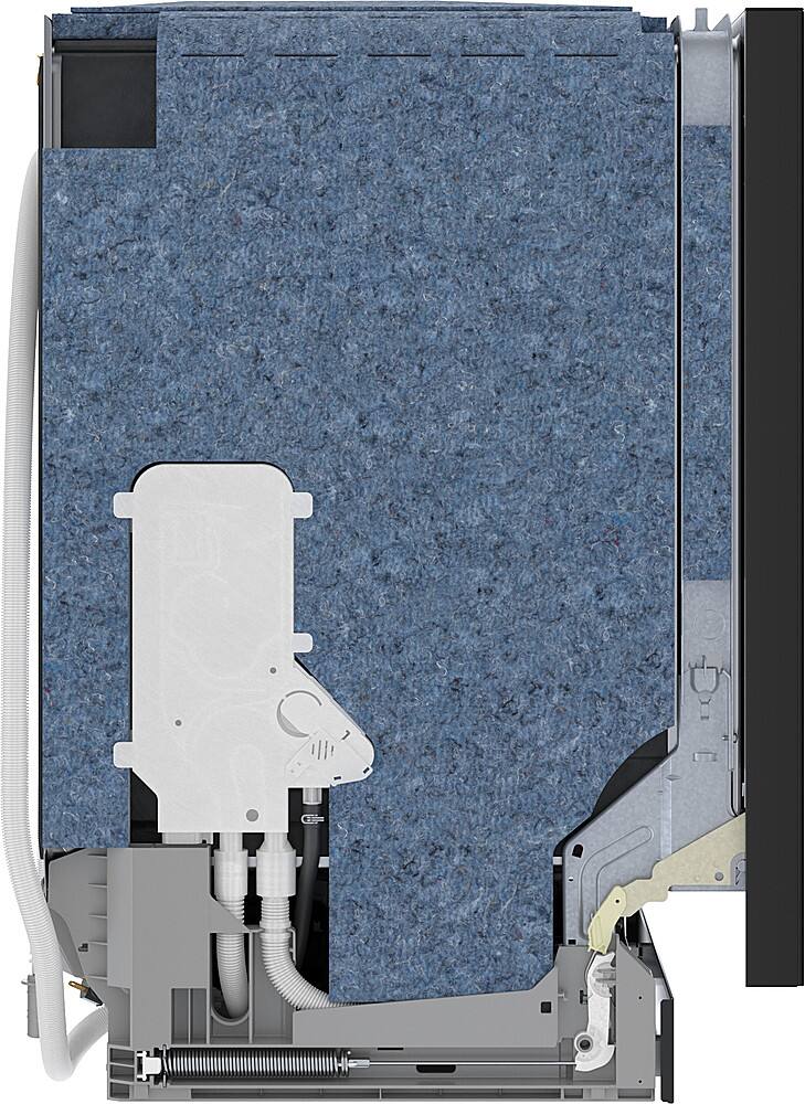 Angle. Bosch - 800 Series 24" Top Control Smart Built-In Stainless Steel Tub Dishwasher with Flexible 3rd Rack, 42dBA - Black.